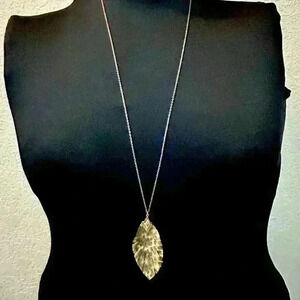 NWT City Genuine Leather Animal Print Necklace and Earrings Set 32” length‎